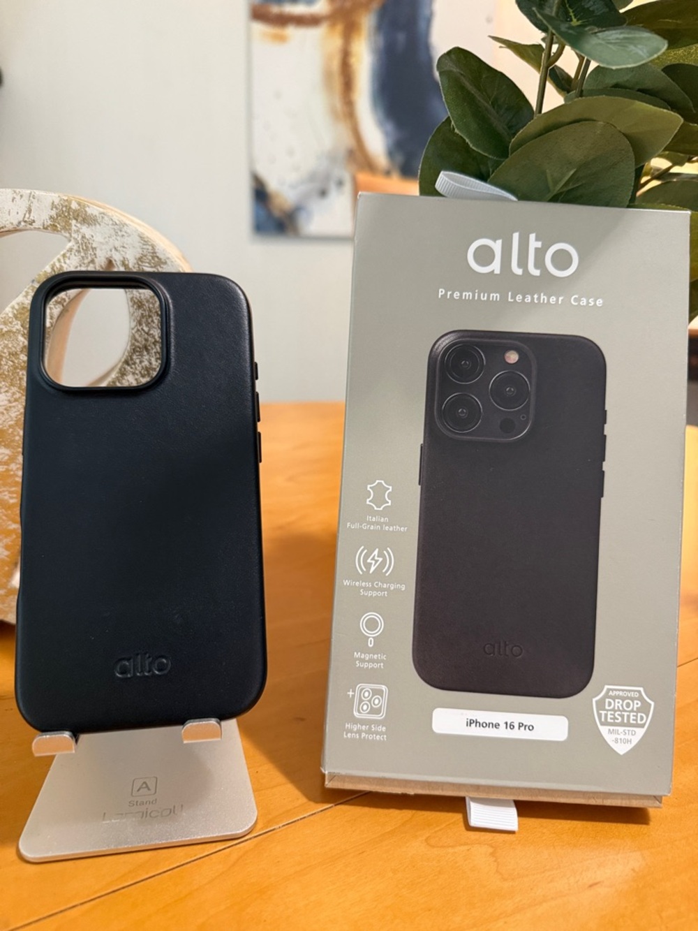 Alto Leather iPhone 16 Pro Case - Black